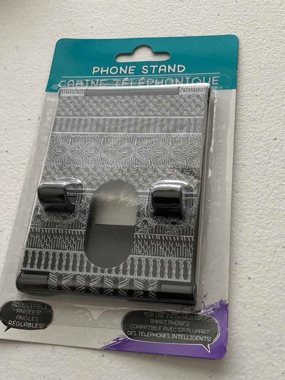Phone Stand - Black Adjustable Smartphone Holder